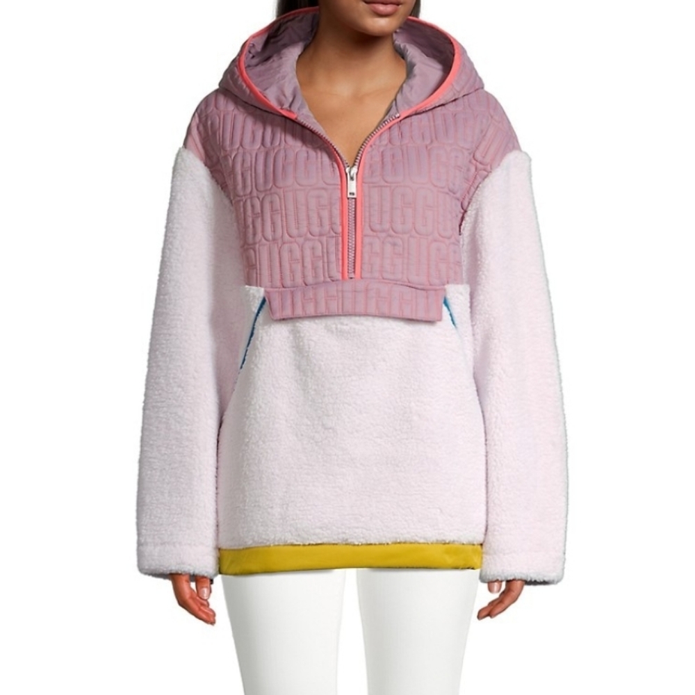 UGG Iggy Sherpa Half Zip Hooded Pullover